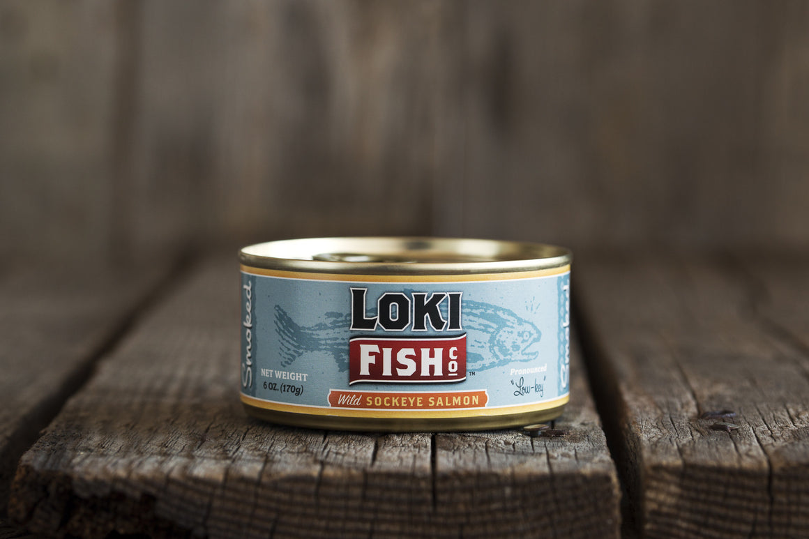 Gourmet Canned Wild Sockeye Salmon - 6 oz Smoked - Loki Fish Company