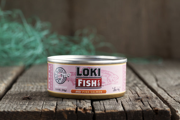 Gourmet Canned Wild Pink Salmon - 3.5 Ounce Natural Pack - Loki Fish Company